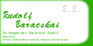 rudolf baracskai business card